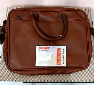 Leather Office Cum Laptop Bag