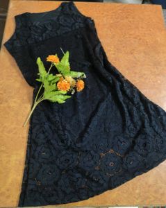 Elegant Black Lace Party Dress