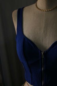 Blue Corset Like Top