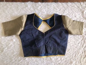 Navy Blue Emboridered Saree&amp;Blouse(Women’s)