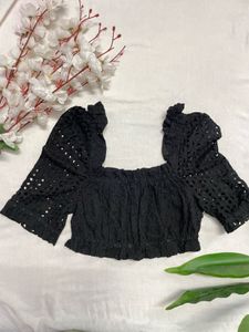 Crop top with cut out detailing
