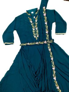 Pallu Style Long Gown