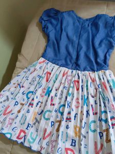 Cute Blue &amp; White Kids Dress size 18