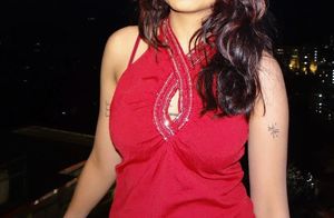 Red Halter Top Embellishment Beaded Y2k