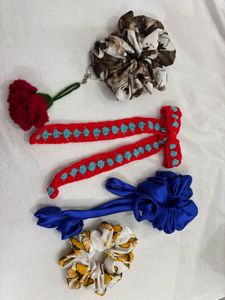 Hair Accessory Set and crochet keychain