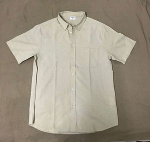 Khaki Boxy Shirt Style With Button Up