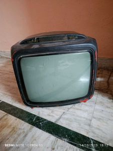 Old black and white picture tube tv