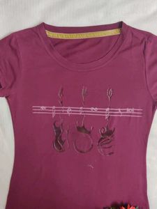 Maroon Guitar Graphic Tee