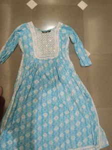 Elegant Blue Printed Kurta