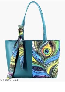 Peacock Print Tote Bag