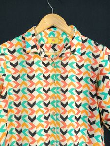 Funky Patterned Short Sleeve Shirt