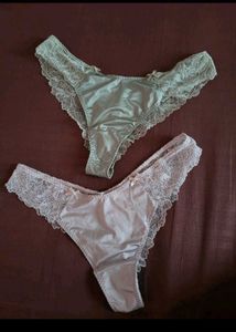 H&amp;M 2 Pair Of Satin Thong UNUSED/Size-M