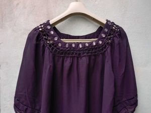 New With Tag Korean Beads Baggy Flair Top