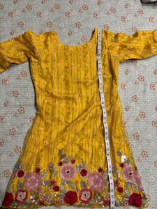 Yellow Embroidered Kurta