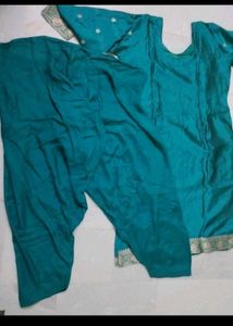 Teal Embroidered Kurta Set