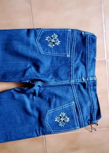 Embroidered Denim Jeans