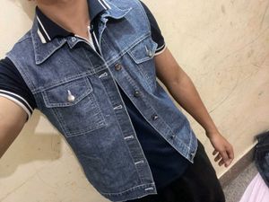 Denim Sleeveless Jacket