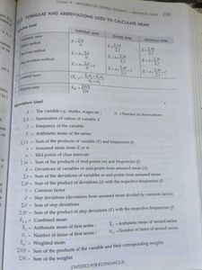 Class XI Statistics For Economics