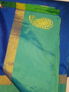 Beautiful Green Blue Saree