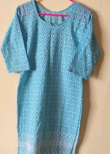 Sky Blue Embroidered Kurta