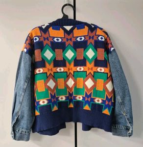 Korean Pattern Knit Cardigan