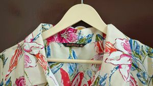 Cream Floral Dress