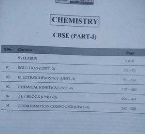 CBSE Chemistry Booklets Class 12