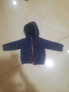 Blue Hooded Kids Jacket