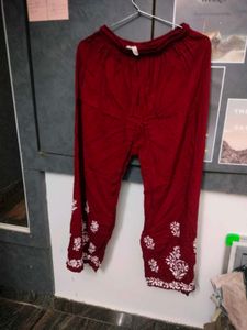 MAROON CHIKANKARI PALAZZO😍✨