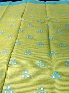 Mirror work saree
