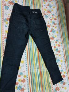 High Waist Black Jeans Slightly Faided