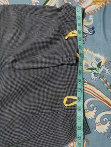 Checked Trousers In Navy Blue
