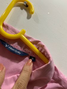 Allen Solly Pink Cotton Rich No Peep Shirt Women