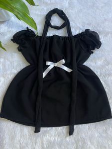 Dark CottageCore Babydoll scarf top🖤❤️‍🔥