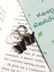 Black Butterfly Drop Earrings