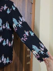 Novelty Print Button-Down Shirt