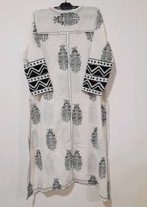 Elegant White Printed Kurta