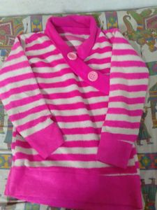Striped Pink &amp; White Sweater