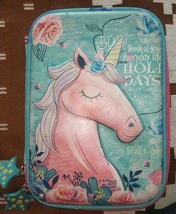 Floral unicorn 🦄 Pencil Case