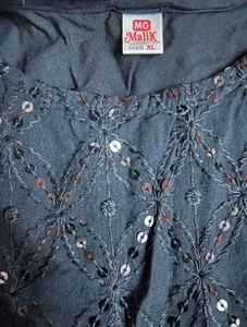Chikankari Black Kurti 🌙🖤