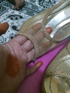 Gold Embellished Flats
