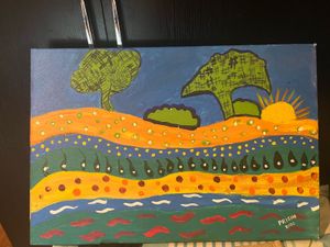 Set Of 2- New Canvas Painting Handmade