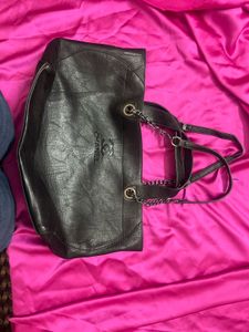 Chanel Inspired Black Tote Bag