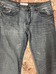 Grey denim jeans