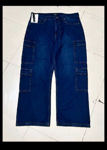 Denim Cargo Jeans
