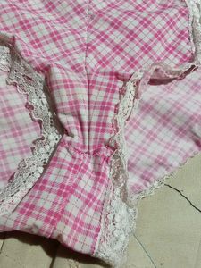 Cute Pink Plaid Briefs