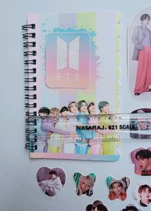 BTS Mini Pastel Diary And Stickers Combo