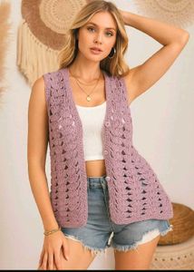 B2G2 🎁Boho Crochet Knit Vest B