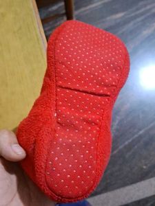 Cute Red Embroidered Slippers