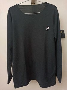 Men's Black Long Sleeve Top